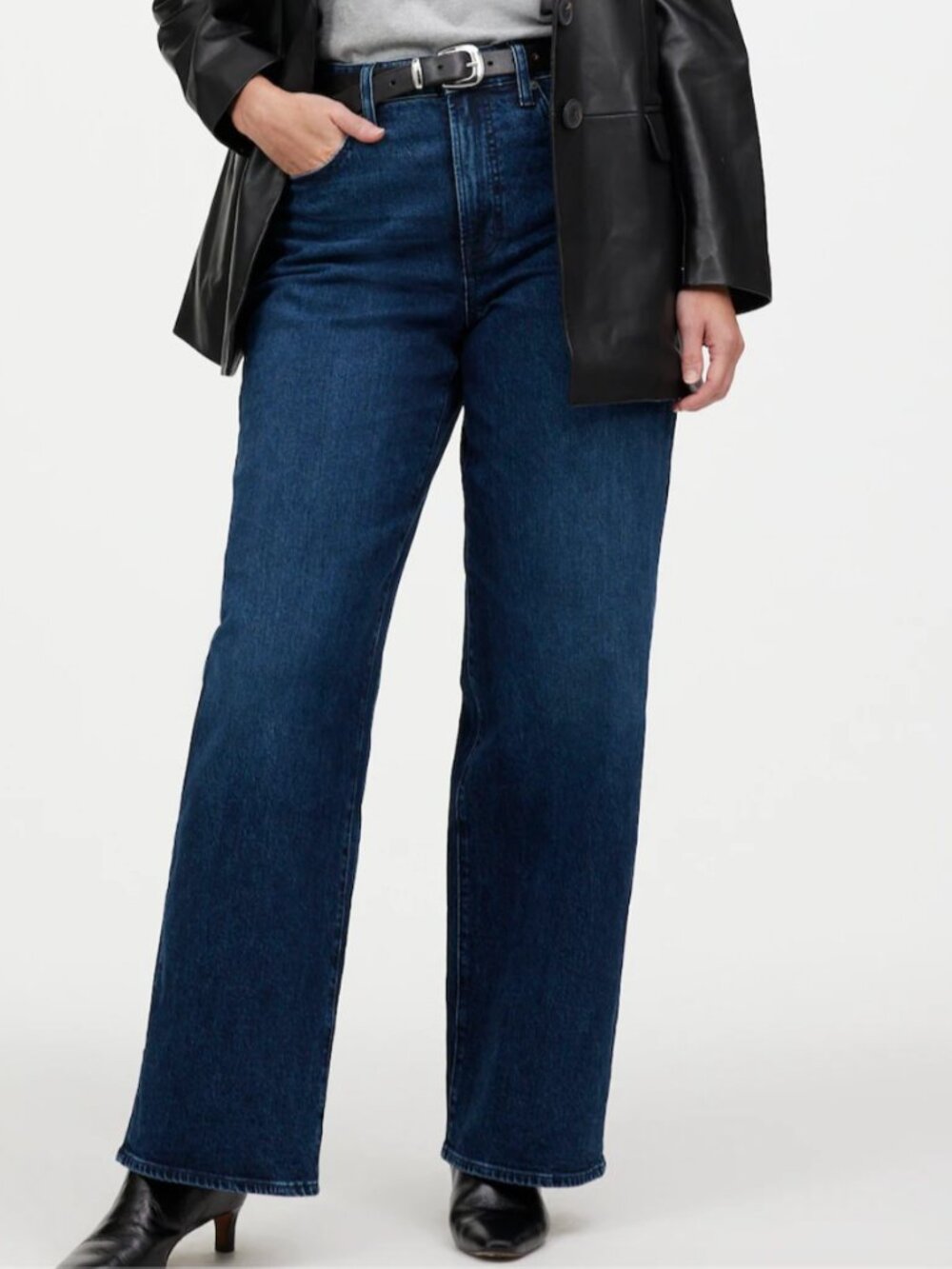 NWT Madewell The Petite Curvy Perfect Vintage Wide-Leg Jean